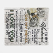 Op mijn man |Aan mijn man | Liefde citeert hem Fleece Deken (Voorkant (Horizontaal))