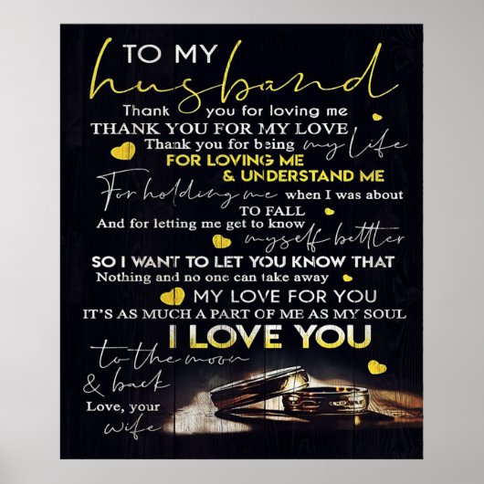 Op mijn man | Beste cadeautje voor de man/vrouw Poster (Voorkant)