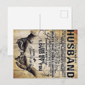 Op mijn man | Birthday Gift aan Husband | Aankondigingskaart (Voorkant / Achterkant)