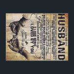 Op mijn man | Birthday Gift aan Husband | Aankondigingskaart<br><div class="desc">It's a personalized perfect gift for him, your dad, your husband, your boyfriend. It's ideal gifts for all seasons. These products are great for a picnic at the park, snuggling, relaxing on the sofa, wall decoration for home or as a stylish bedspread. Festival gift; Holiday gift St, Mother's Day, Father's...</div>