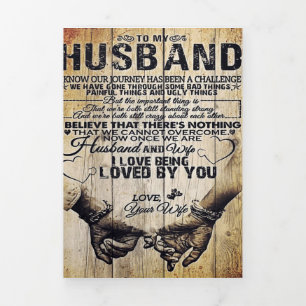 Op mijn man   Birthday Gift aan Husband   Drieluik Aankondiging