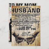 Op mijn man | Birthday Gift aan Husband | Feestdagenkaart (Voorkant / Achterkant)