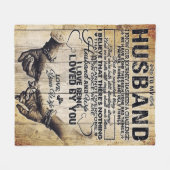 Op mijn man | Birthday Gift aan Husband | Fleece Deken (Voorkant (Horizontaal))