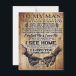 Op mijn man | Birthday Gift aan Husband | Kaart<br><div class="desc">It's a personalized perfect gift for him, your dad, your husband, your boyfriend. It's ideal gifts for all seasons. These products are great for a picnic at the park, snuggling, relaxing on the sofa, wall decoration for home or as a stylish bedspread. Festival gift; Holiday gift St, Mother's Day, Father's...</div>