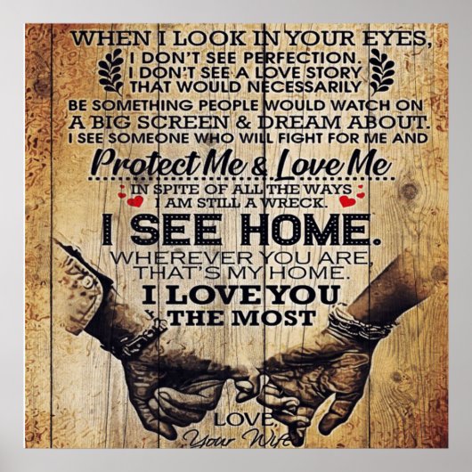 Op mijn man | Birthday Gift aan Husband | Poster (Voorkant)