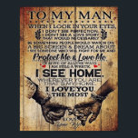 Op mijn man | Birthday Gift aan Husband | Poster<br><div class="desc">It's a personalized perfect gift for him, your dad, your husband, your boyfriend. It's ideal gifts for all seasons. These products are great for a picnic at the park, snuggling, relaxing on the sofa, wall decoration for home or as a stylish bedspread. Festival gift; Holiday gift St, Mother's Day, Father's...</div>