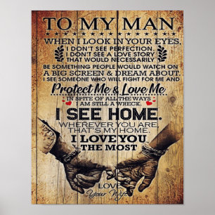 Op mijn man Birthday Gift aan Husband Poster