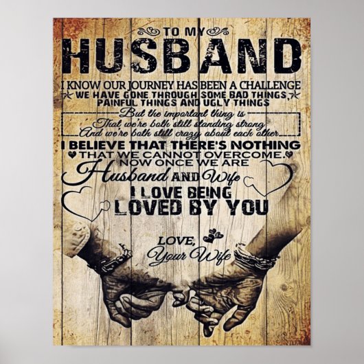 Op mijn man | Birthday Gift aan Husband | Poster (Voorkant)