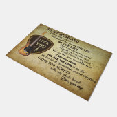 Op mijn man brief deurmat, liefde citaten deurmat (Schuin)