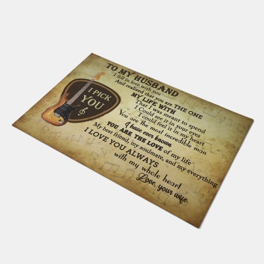 Op mijn man brief deurmat, liefde citaten deurmat (Schuin)