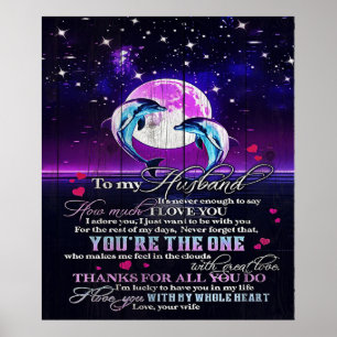 Op mijn man   Cadeau van de familie Cute Poster