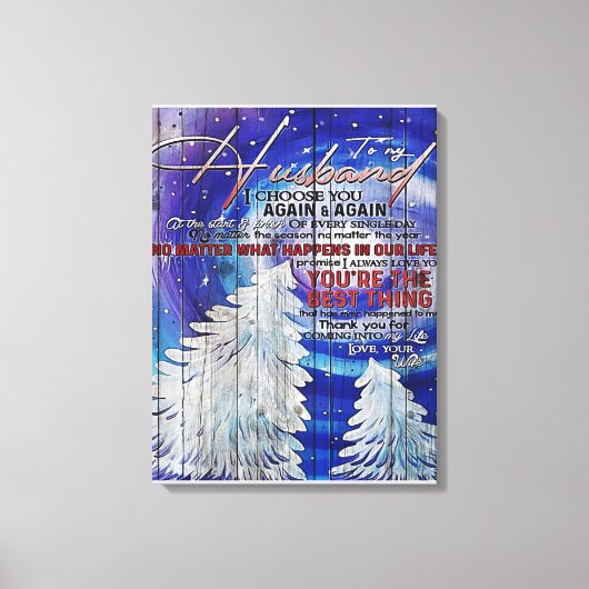 Op mijn man | Cute Gift for Dad Canvas Afdruk (Voorkant)