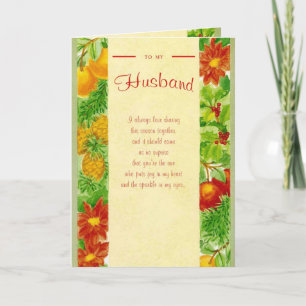 Op mijn man feestdagen kaart