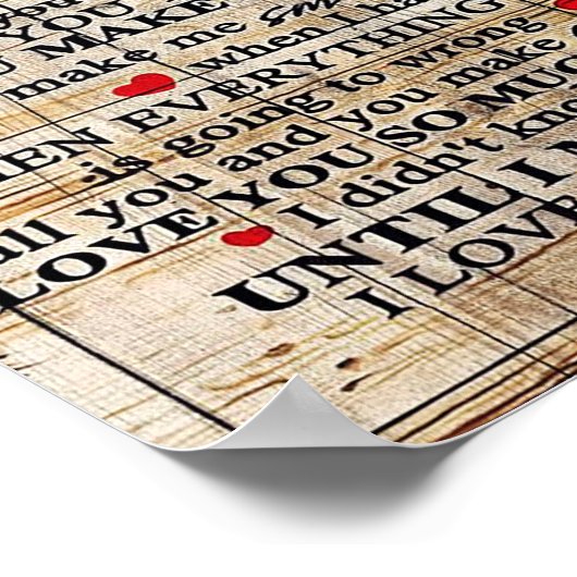 Op mijn man | Funny Quottes to Husband Gift Poster (Hoek)