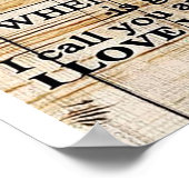 Op mijn man | Funny Quottes to Husband Gift Poster (Hoek)