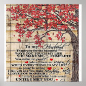 Op mijn man | Funny Quottes to Husband Gift Poster (Voorkant)