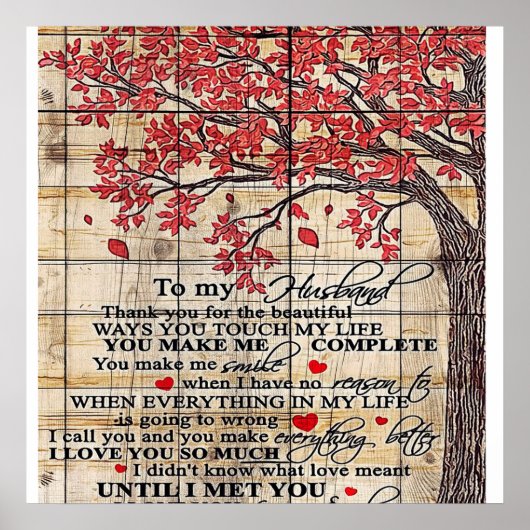 Op mijn man | Funny Quottes to Husband Gift Poster (Voorkant)