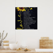 Op mijn man | Funny Quottes to Husband Gift Poster (Keuken)