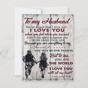 Op mijn man   Gezinsdecoratie   Voor mijn familie Kaart