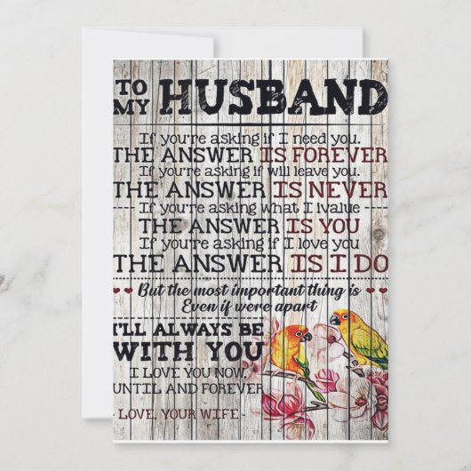 Op mijn Man Gift, persoonlijke cadeau aan mijn man Feestdagenkaart (Voorkant)