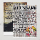 Op mijn Man Gift, persoonlijke cadeau aan mijn man Feestdagenkaart (Voorkant / Achterkant)