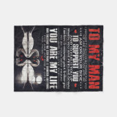 Op mijn Man Gift, persoonlijke cadeau aan mijn man Fleece Deken (Voorkant (Horizontaal))