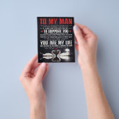 Op mijn Man Gift, persoonlijke cadeau aan mijn man Flyer (Hand)