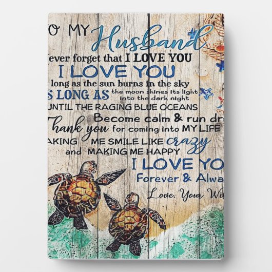 Op mijn Man Gift, persoonlijke cadeau aan mijn man Fotoplaat (voorkant)