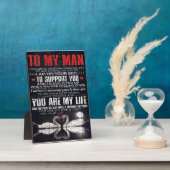 Op mijn Man Gift, persoonlijke cadeau aan mijn man Fotoplaat (Zijkant)