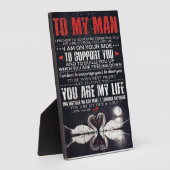 Op mijn Man Gift, persoonlijke cadeau aan mijn man Fotoplaat (Zijkant)