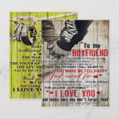 Op mijn Man Gift, persoonlijke cadeau aan mijn man Kaart (Voorkant / Achterkant)