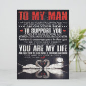 Op mijn Man Gift, persoonlijke cadeau aan mijn man Menu (Staand voorkant)