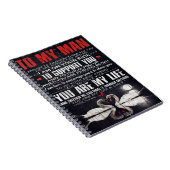 Op mijn Man Gift, persoonlijke cadeau aan mijn man Notitieboek (Rechterzijde)