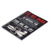 Op mijn Man Gift, persoonlijke cadeau aan mijn man Notitieboek (Linkerzijde)