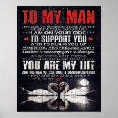 Op mijn Man Gift, persoonlijke cadeau aan mijn man Poster (Voorkant)