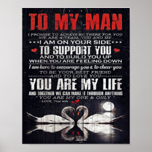 Op mijn Man Gift, persoonlijke cadeau aan mijn man Poster