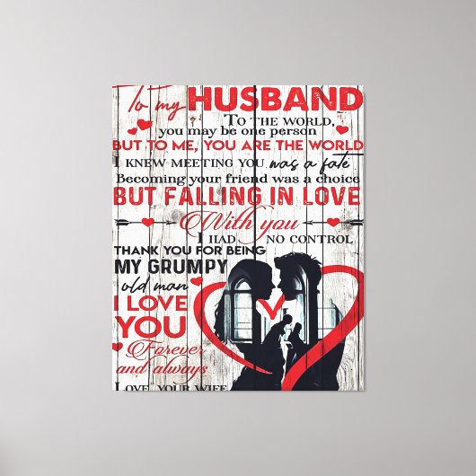 Op mijn man | House Decoration Gift Canvas Afdruk (Voorkant)