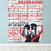 Op mijn man | House Decoration Gift Canvas Afdruk (Insitu (Houten vloer))