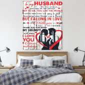 Op mijn man | House Decoration Gift Canvas Afdruk (Insitu (Slaapkamer))