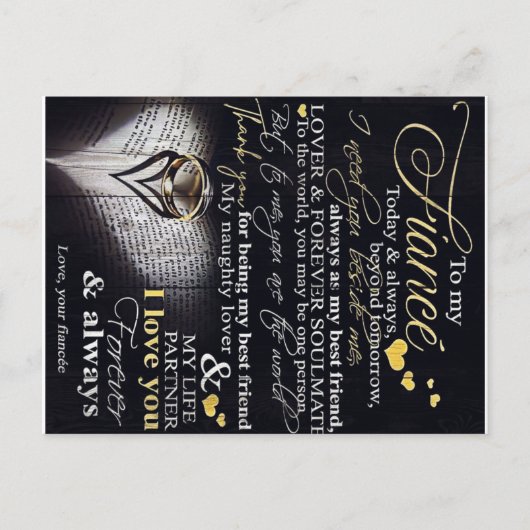 Op mijn man | Liefde citaten voor de echtgenoot | Aankondigingskaart (Voorkant)