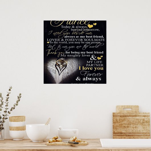 Op mijn man | Liefde citaten voor de echtgenoot | Poster (Keuken)