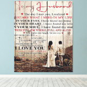Op mijn man | Lovely Husband Gift Canvas Afdruk (Insitu (Houten vloer))
