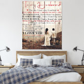 Op mijn man | Lovely Husband Gift Canvas Afdruk (Insitu (Slaapkamer))