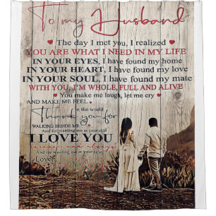 Op mijn man Lovely Husband Gift Douchegordijn