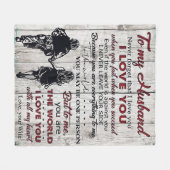 Op mijn man | Lovely Husband Gift Fleece Deken (Voorkant (Horizontaal))