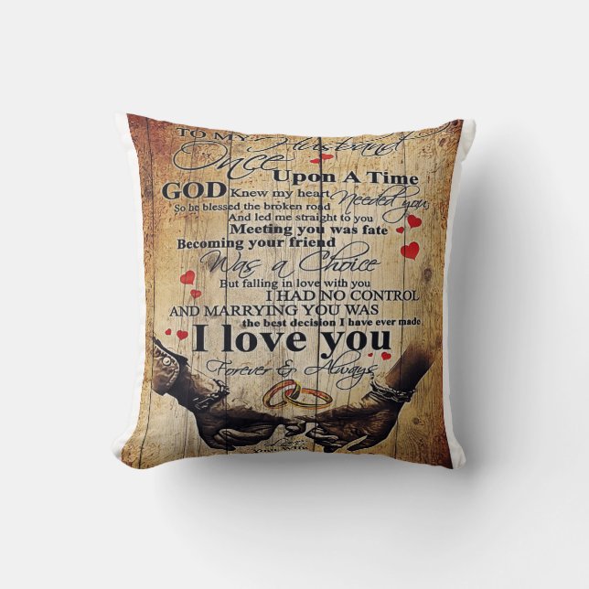 Op mijn man | Lovely Husband Gift Kussen (Voorkant)