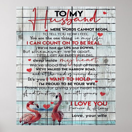 Op mijn man | Lovely Husband Gift Poster (Voorkant)