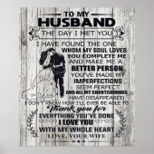 Op mijn man | Lovely Husband Gift Poster (Voorkant)