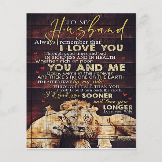 Op mijn man | Mijn Husband Gift | Brief voor hem | Flyer (Voorkant)