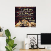Op mijn man | Mijn Husband Gift | Brief voor hem | Poster (Thuiskantoor)